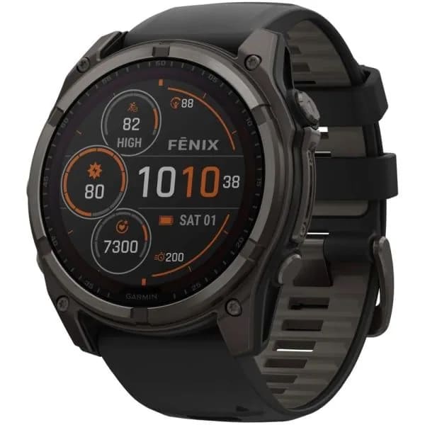 Garmin Fenix 8 — 51 мм Solar Sapphire Carbon Gray DLC Titanium Black / Pebble Gray