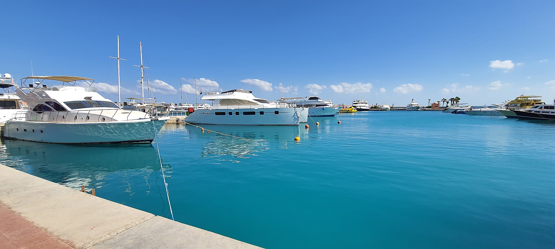 Yachts in Hurghada Marina on the Red Sea
