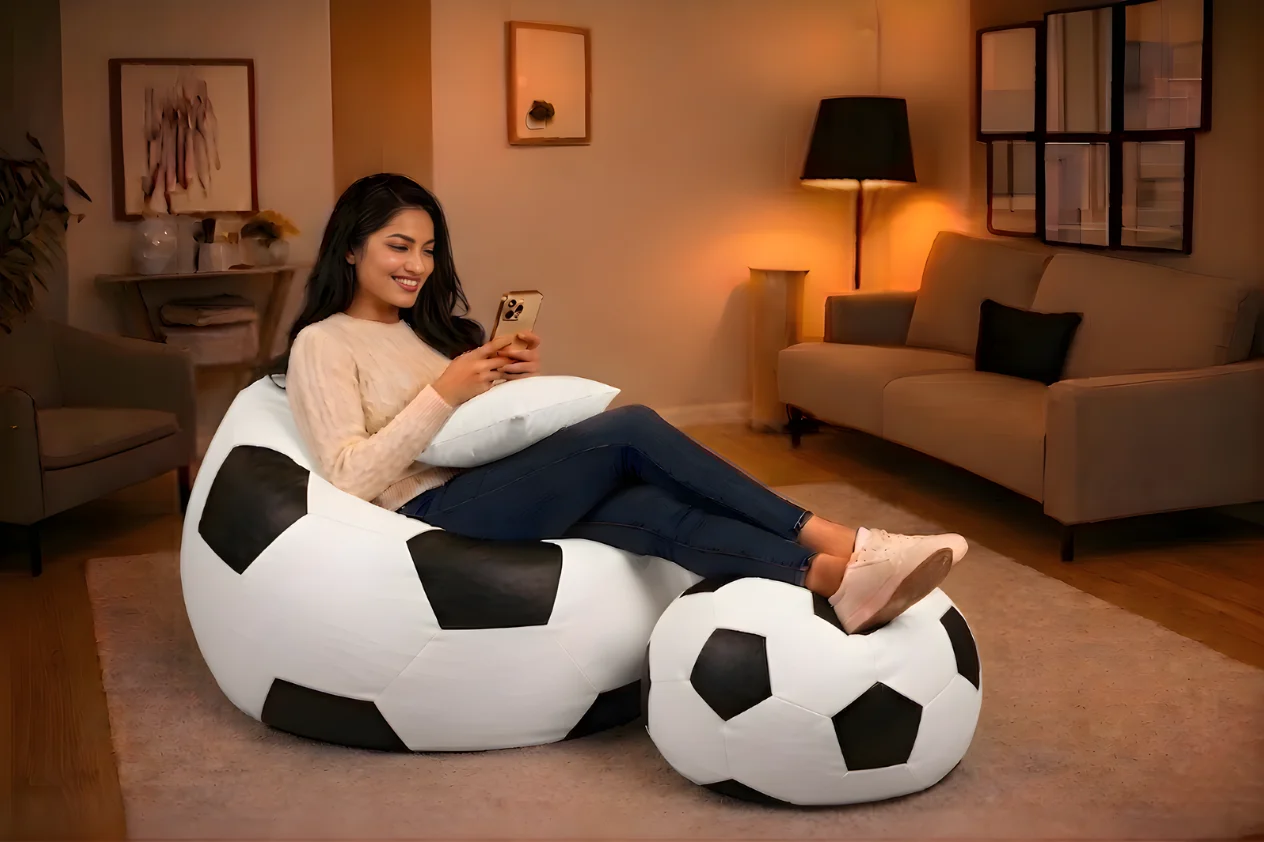 Football Shape White & Black