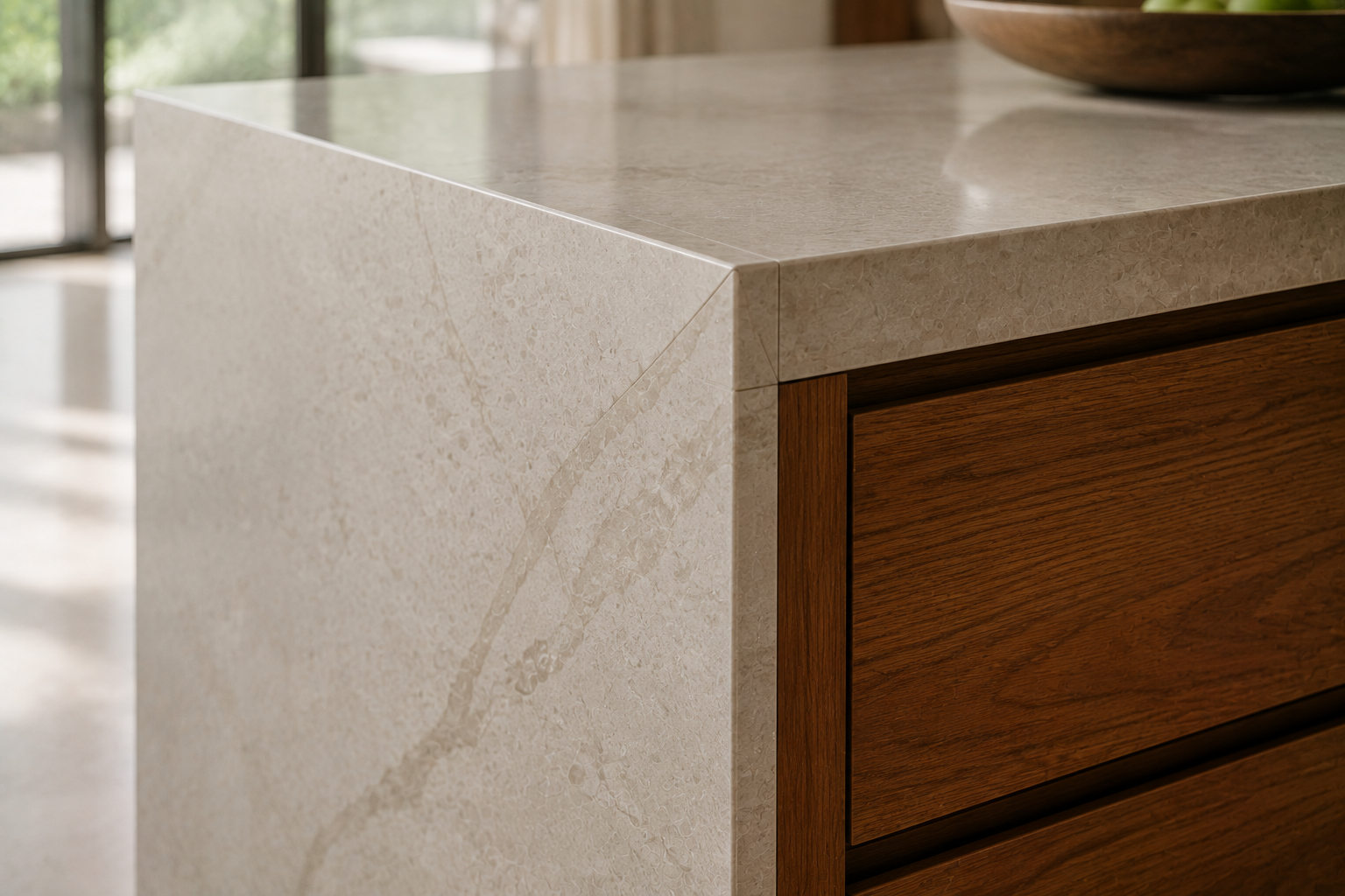 Worktop edge detail