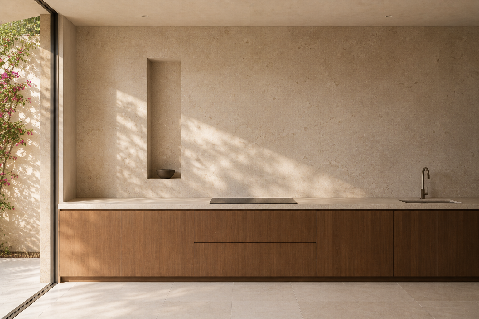 Material Palette for a Minimalist Kitchen