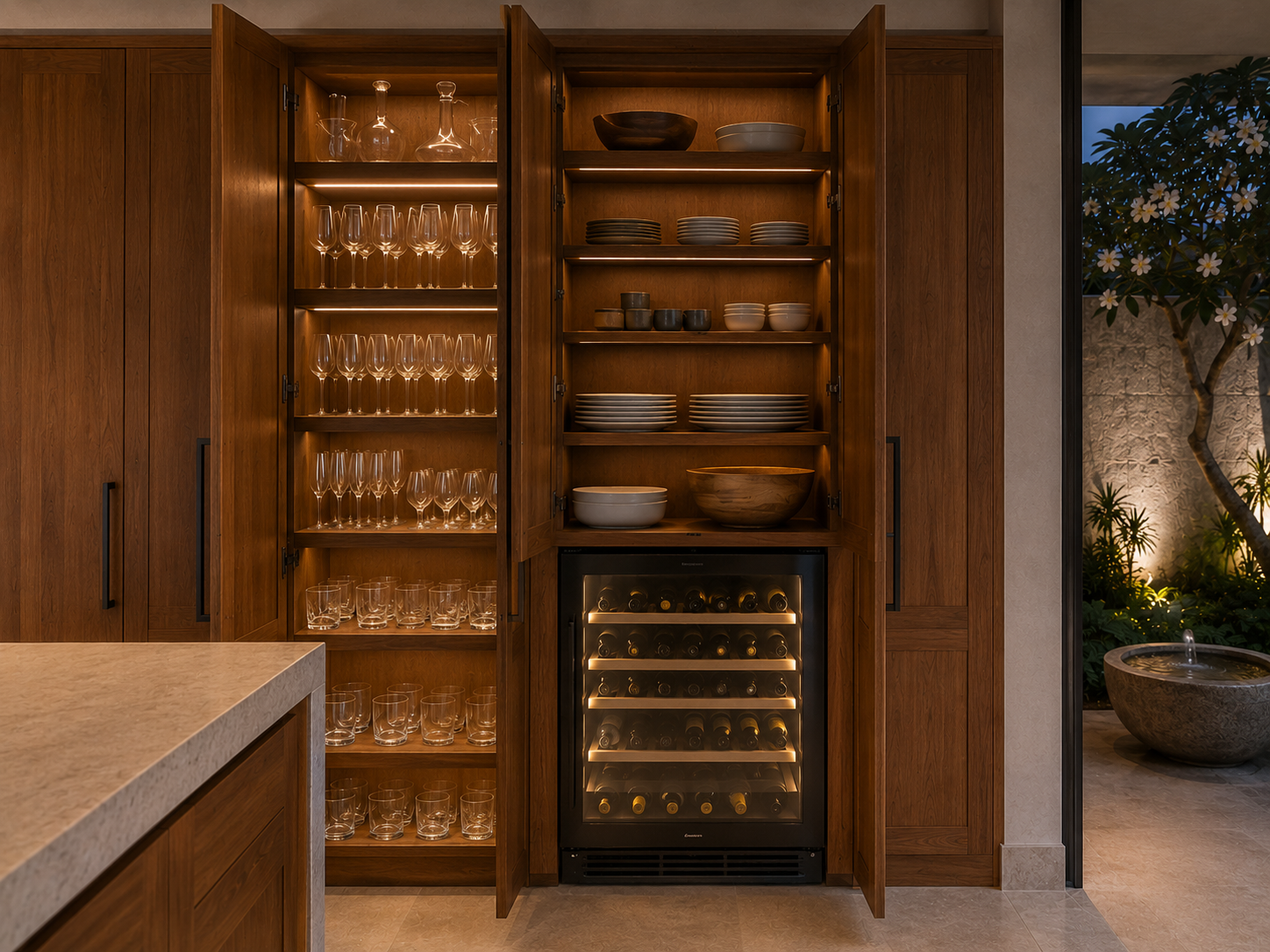 Display and drinks storage