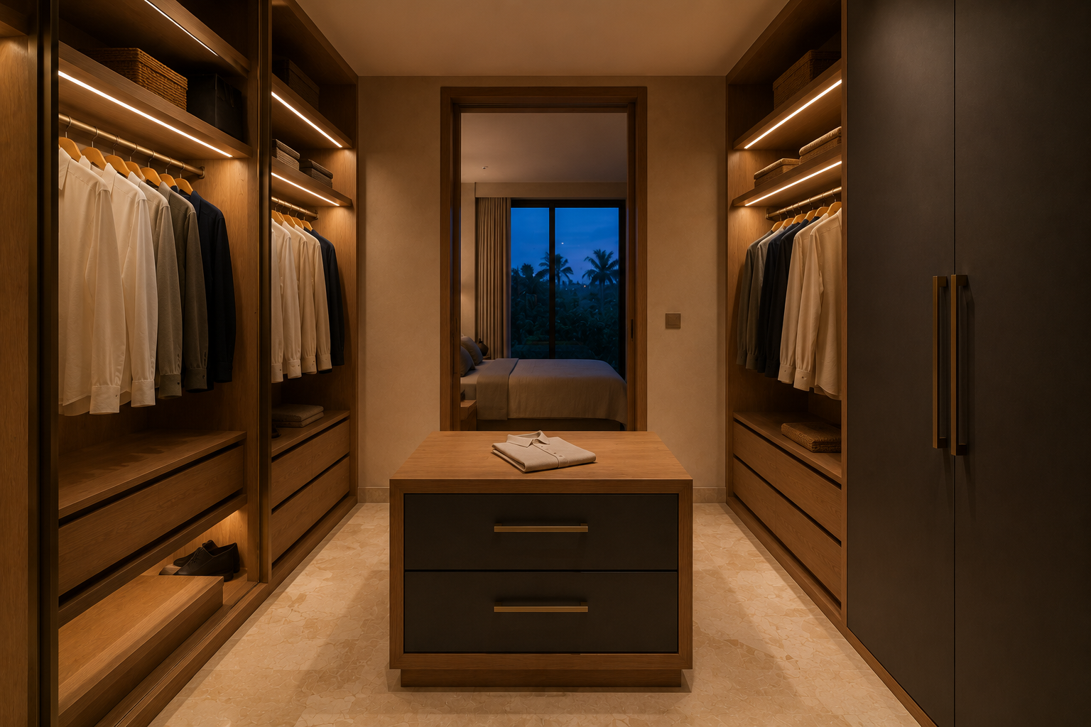 Dressing Areas and Lighting Inside