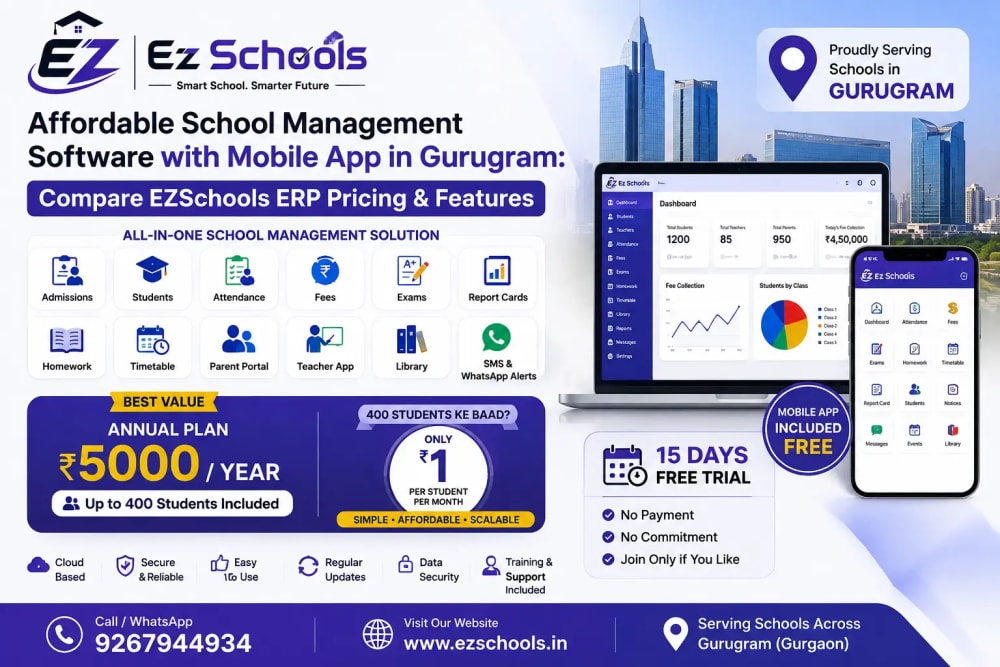 School Management Software with Mobile App in Gurugram