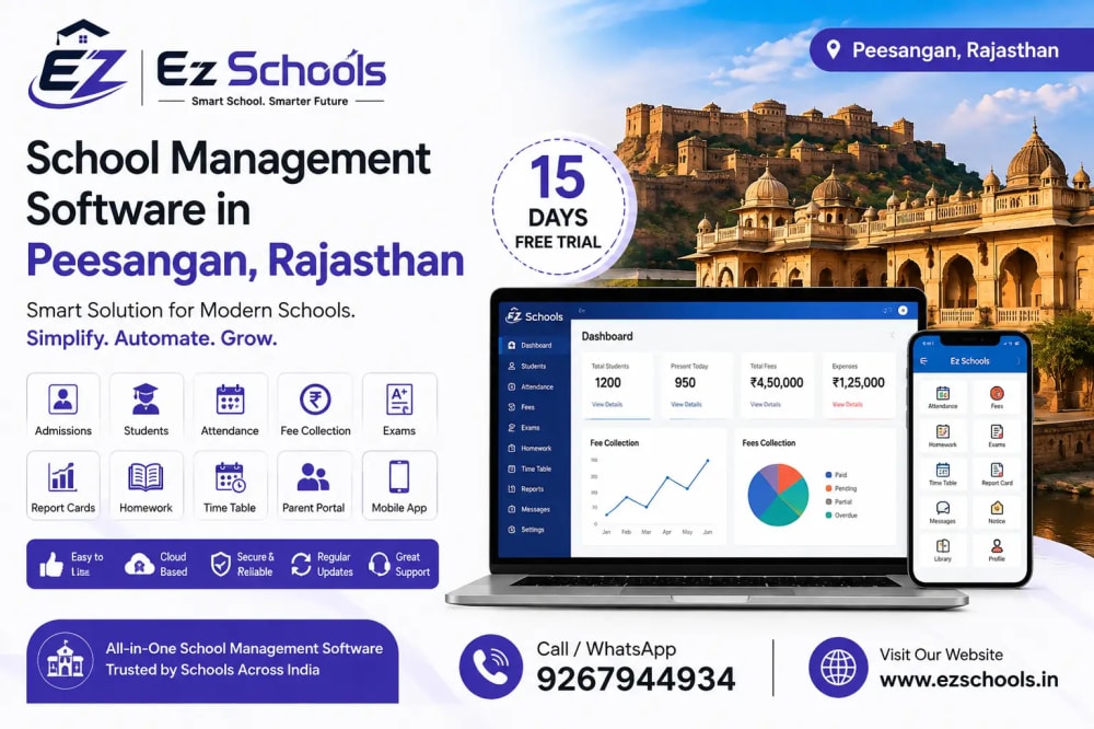 School Management Software in Peesangan, Rajasthan
