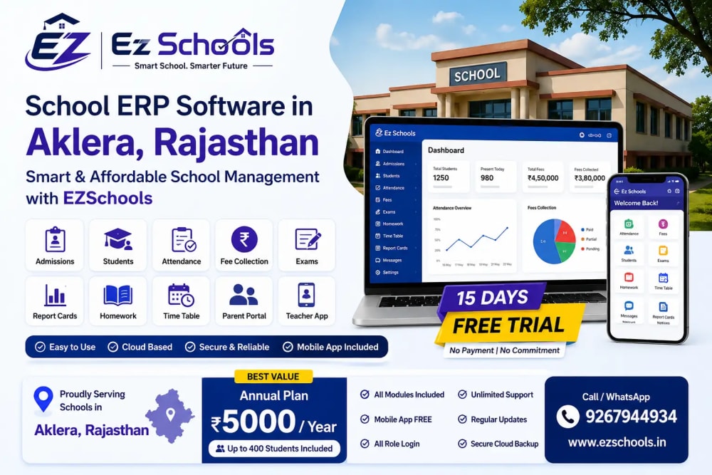 School ERP Software in Aklera, Rajasthan