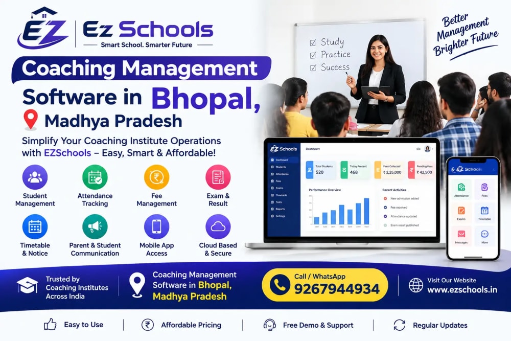 Coaching Management Software in Bhopal, Madhya Pradesh