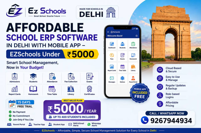 Affordable School ERP Software in Delhi with Mobile App