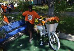 Paulette Murphy, director of City of Miami Gardens Parks and Recreation, at a pop up park event. Photo courtesy of Antoinette King.