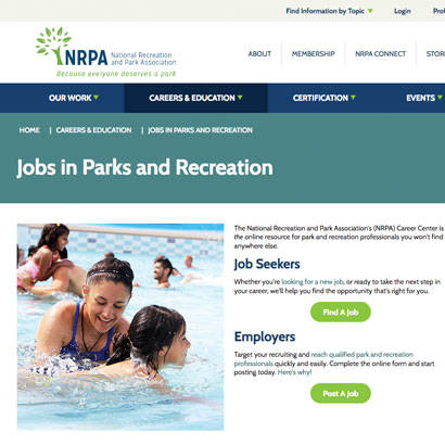 2017 August NRPA Update Five Reasons to Post Your Open Position on the NRPA Career Center 410