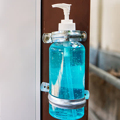 Pump Top Sanitiser Wall Holder