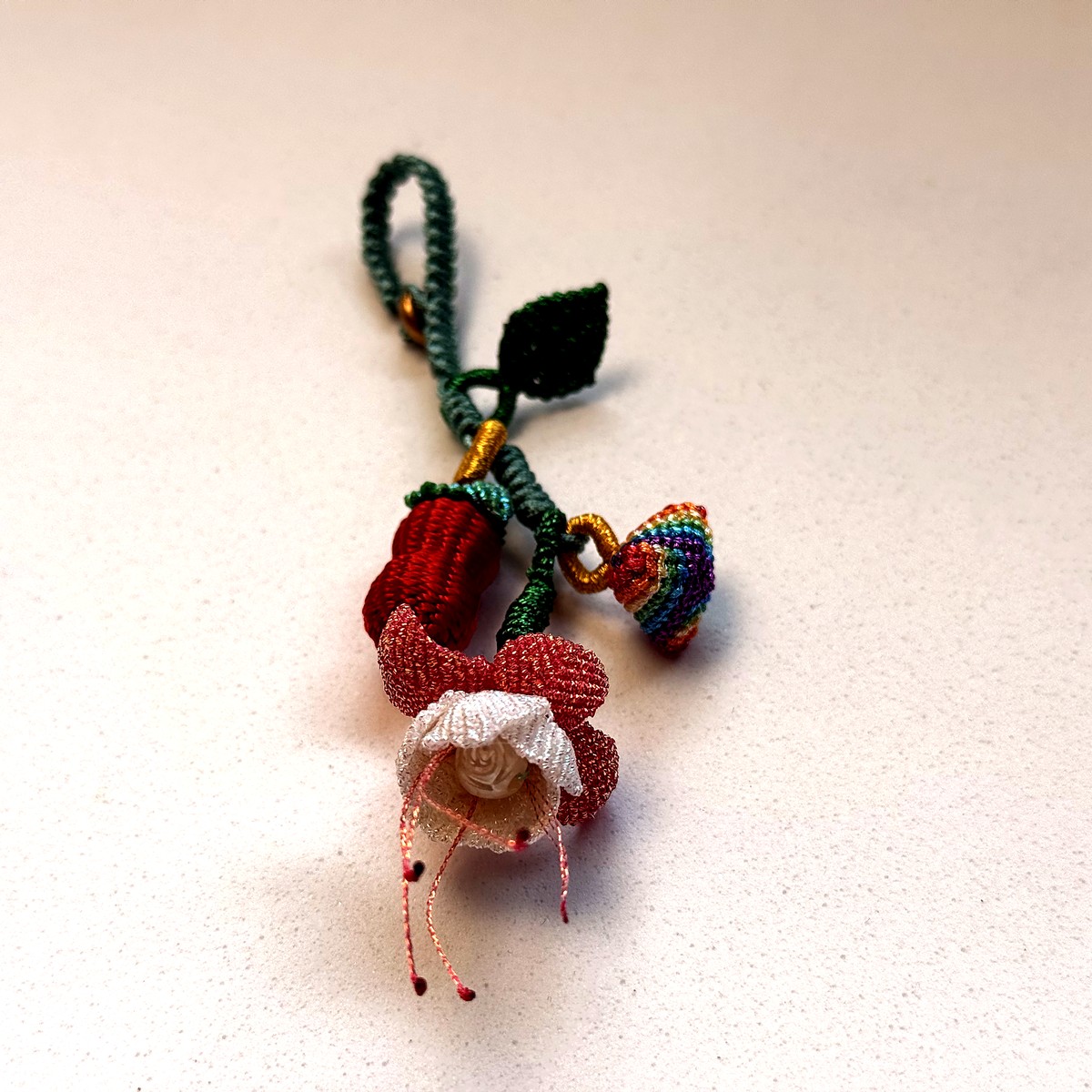 Vintage Lantern Flower Charm