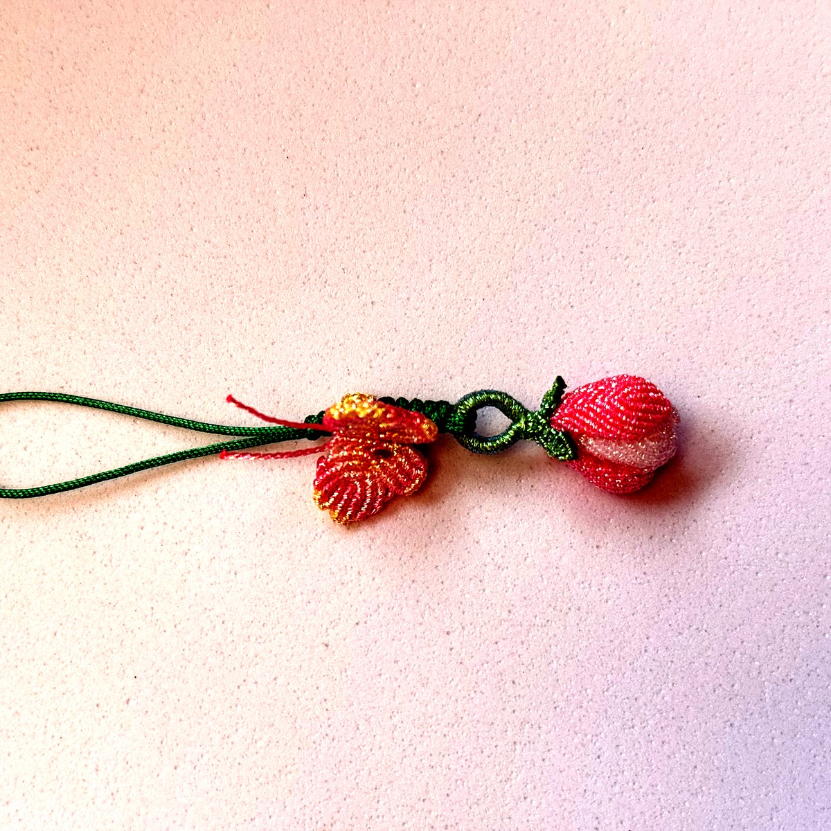 Red Flower Bud Charm