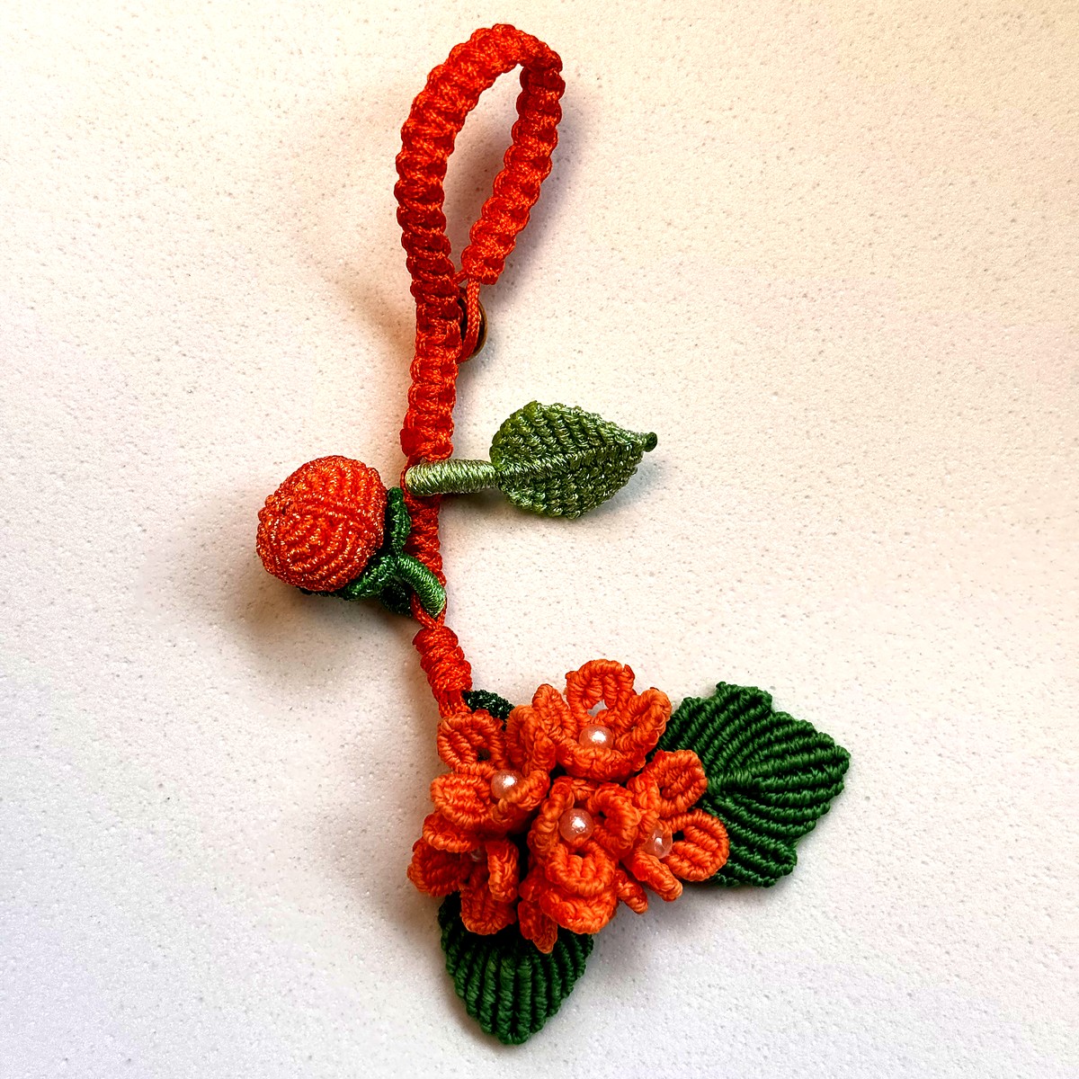 Orange Blossom Cluster Charm