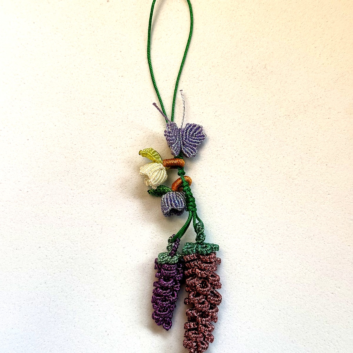 Purple Grape Cluster Charm