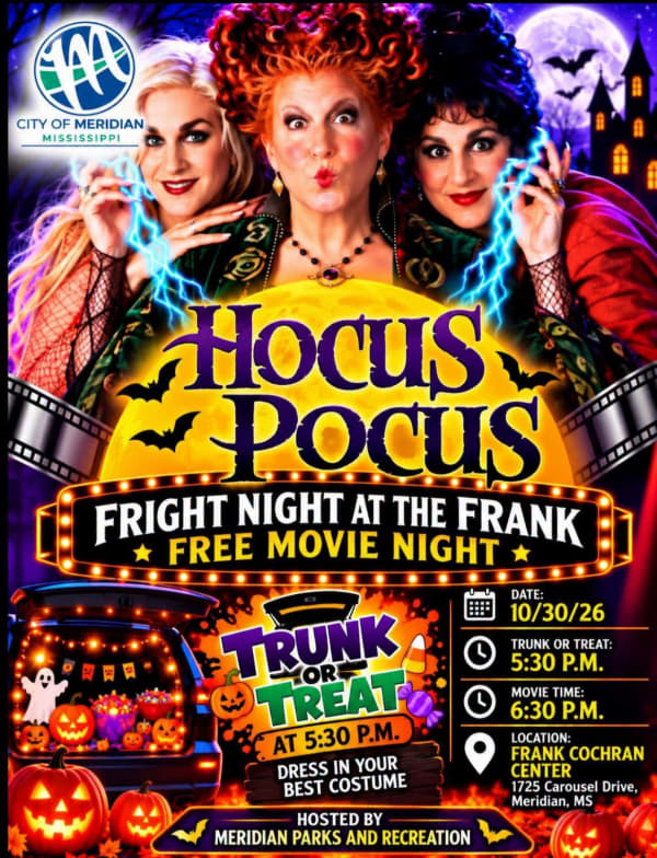 Fright Night at the Frank: Hocus Pocus Free Movie Night & Trunk or Treat
