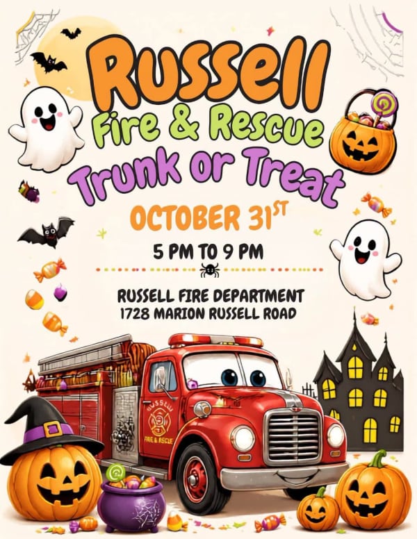 Russell Fire Department Trunk or Treat