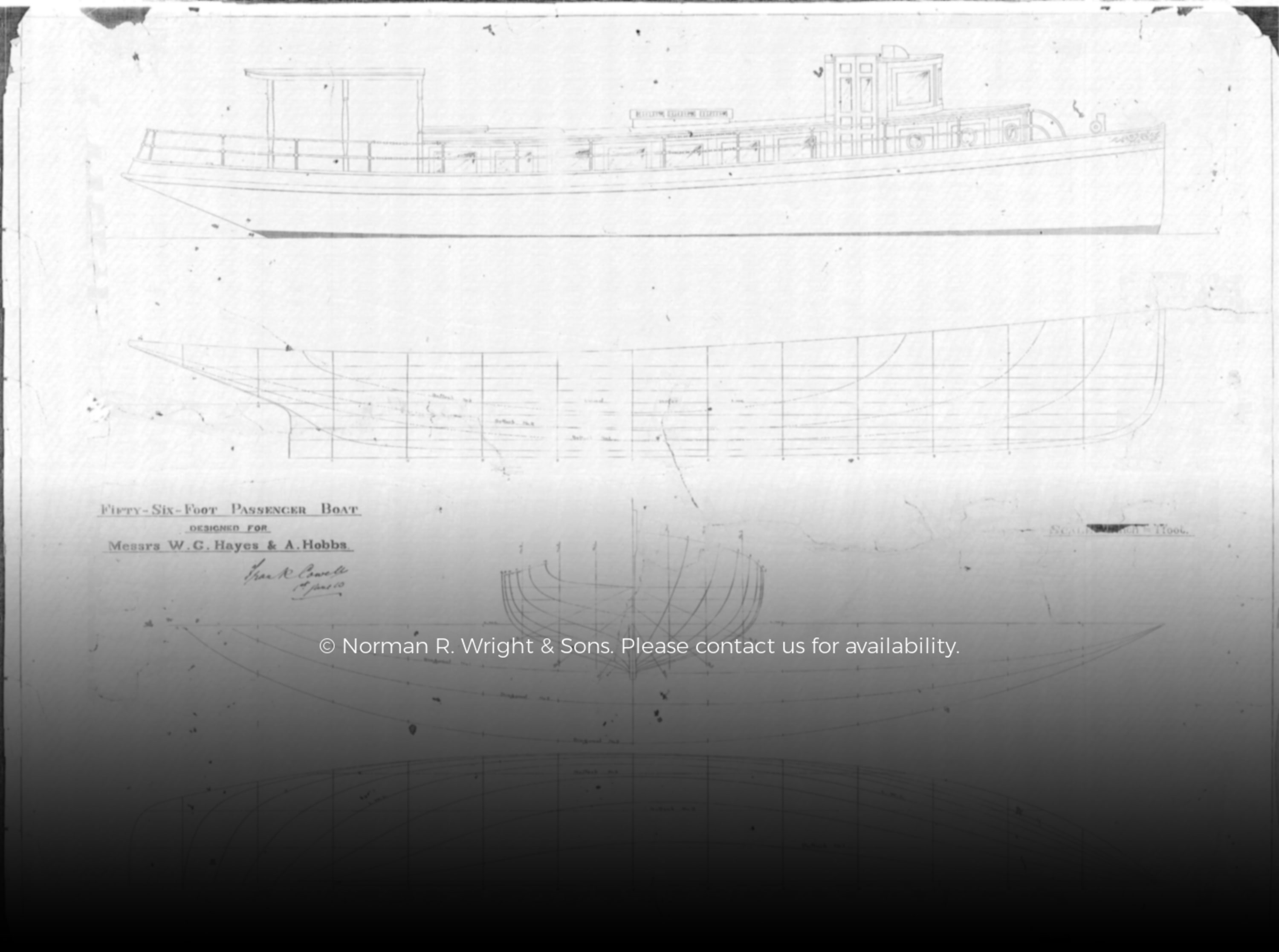 Original lines and profile drawing