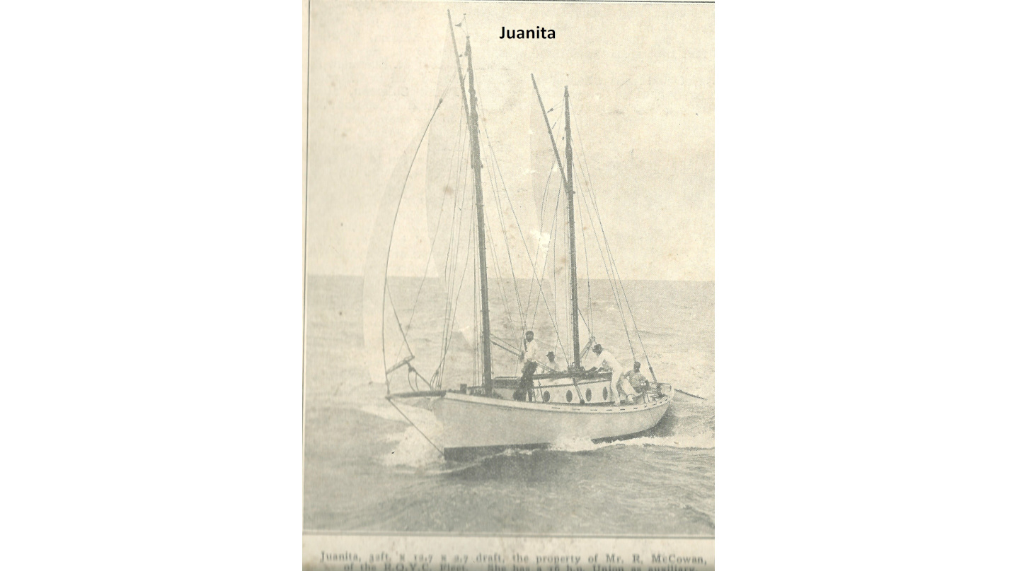 Fine photo of Juanita on a broad reach