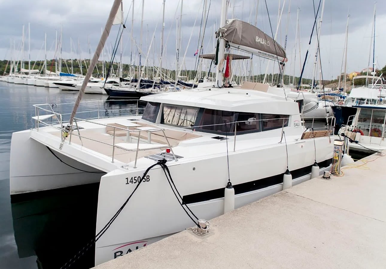 New Dream Lagoon 380 - 4 cab. moored at ACI Marina Pula