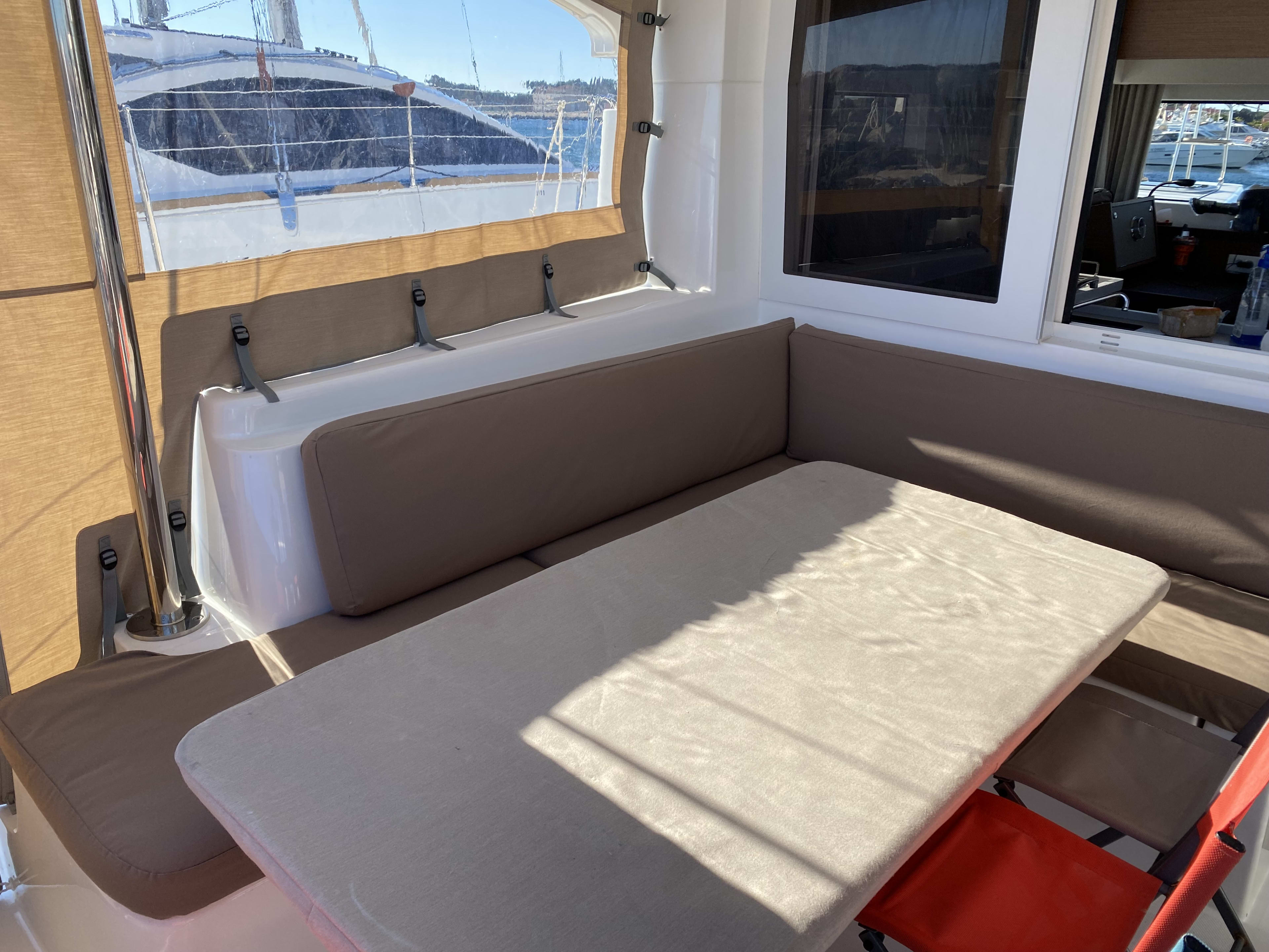 Fil'eole Lagoon 40 moored at Hyeres