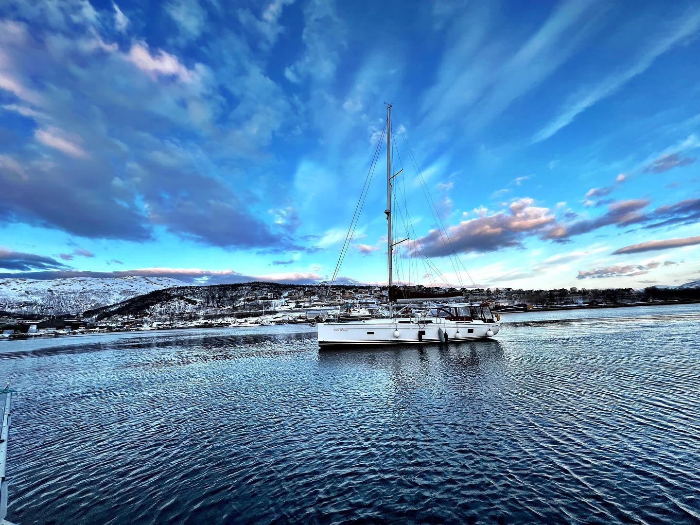Arctic Whisper Hanse 458 біля причалу Kvaløysletta - Tromsø / Tromsø Eidkjosen