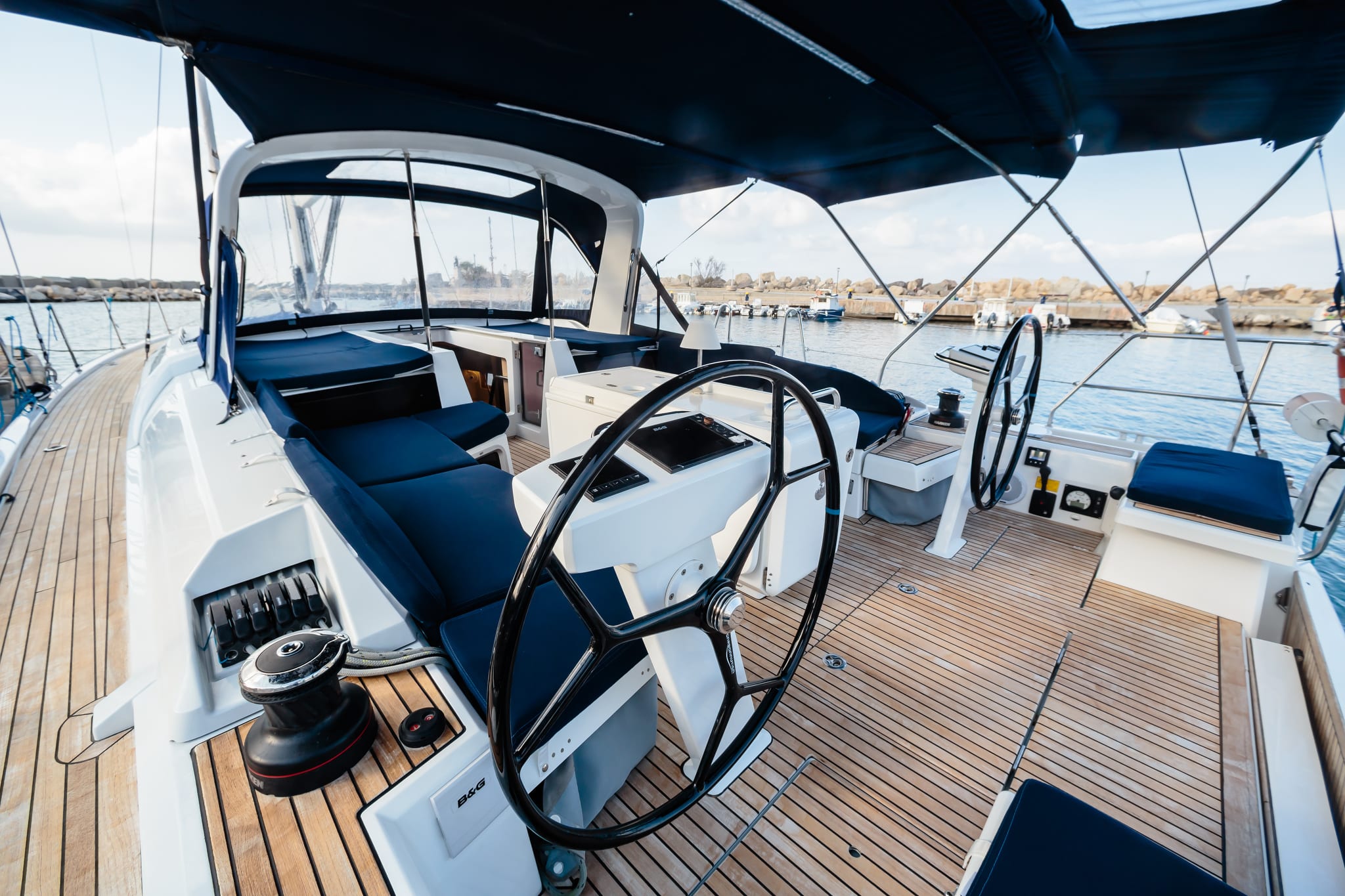 Maelle - Standard line Oceanis 51.1 moored at Furnari / Marina Portorosa