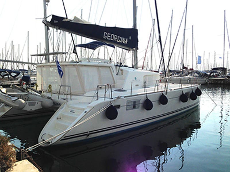 Georgina Lagoon 440 moored at Athens / Alimos Marina