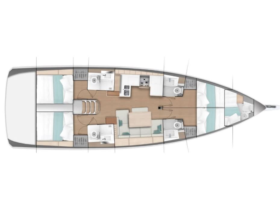 Electra Sun Odyssey 490 moored at Paros port