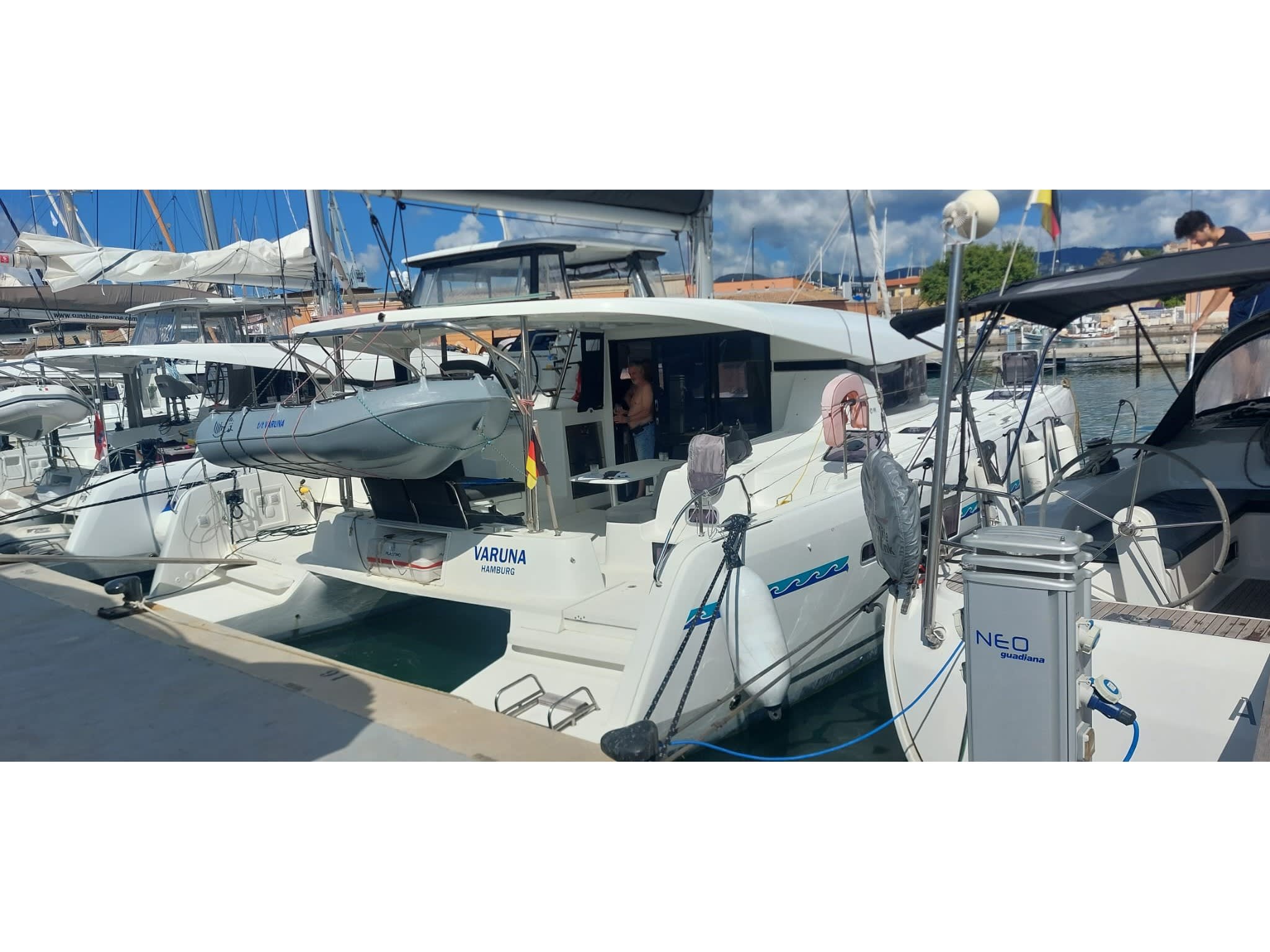 Varuna Lagoon 42 moored at Mahe, Victoria / Eden Island Marina