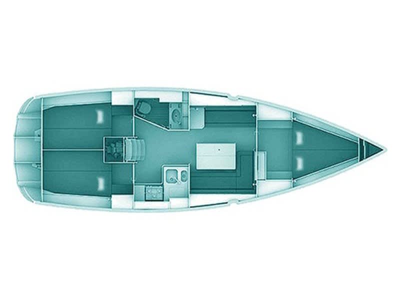 Leukothea Bavaria Cruiser 36 біля причалу Loutraki Harbour