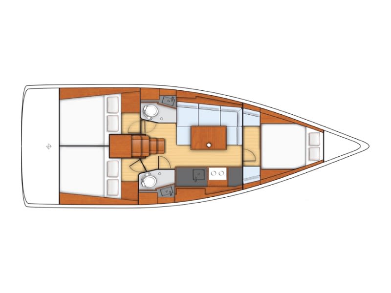 Oceanis 38 Classic moored at Cannigione