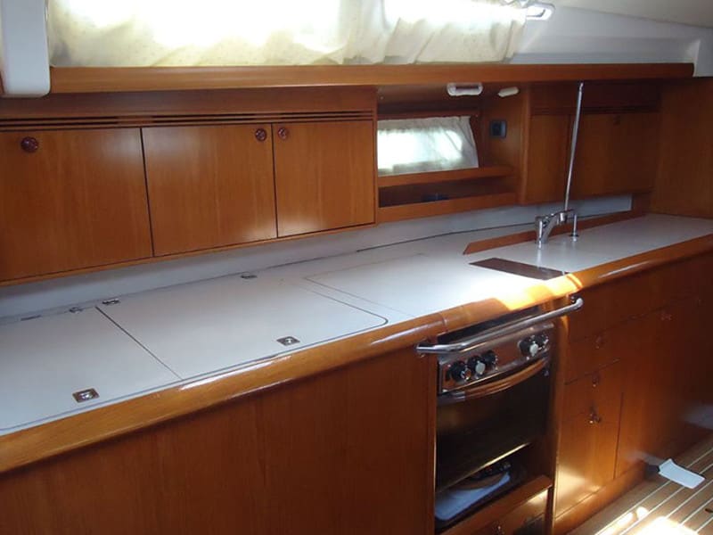 MondoX (refit 2019) Sun Odyssey 45 moored at Fezzano di Portovenere / La Spezia / Marina del Fezzano
