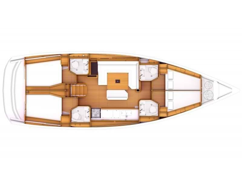 KEFI Sun Odyssey 469 amarrado en Nydri / Hotel Armonia