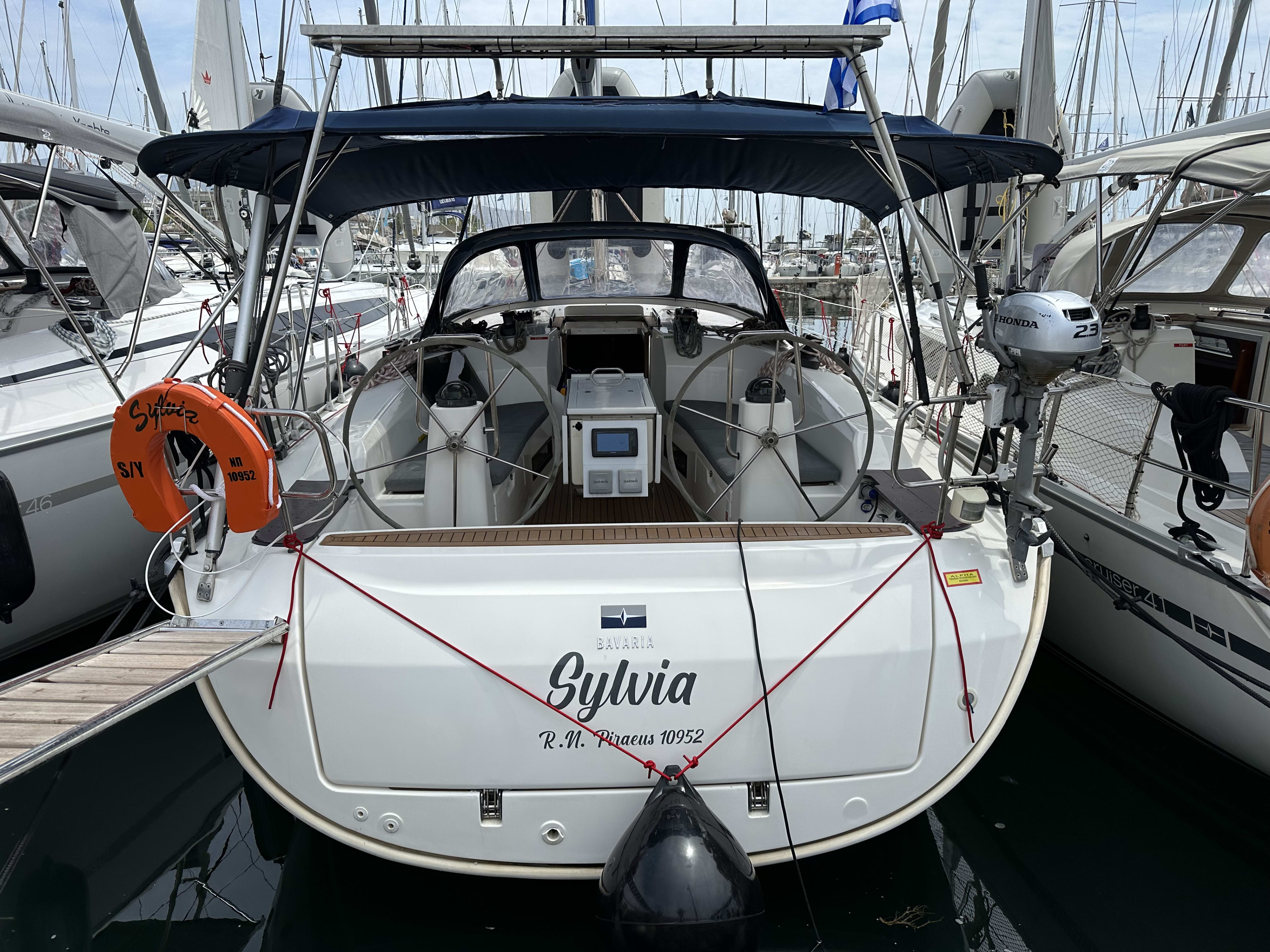 S/Y Sylvia Bavaria Cruiser 40 moored at Preveza Main Port