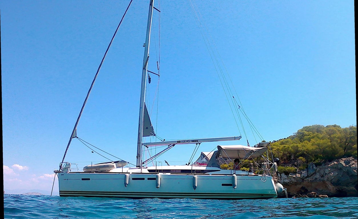 Aeriko Sun Odyssey 439 moored at Athens / Alimos Marina