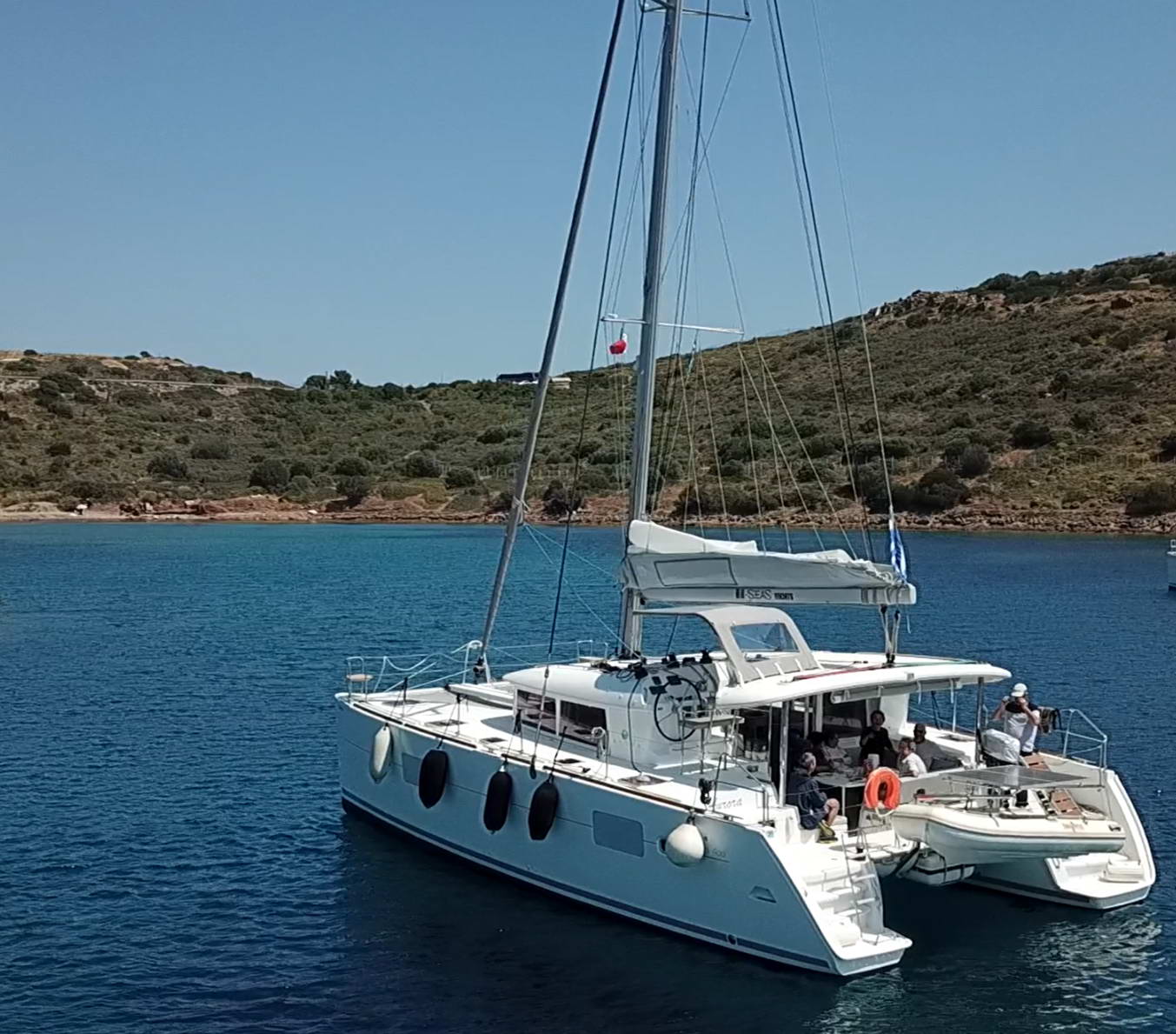 Aurora Lagoon 400 moored at Athens / Alimos Marina