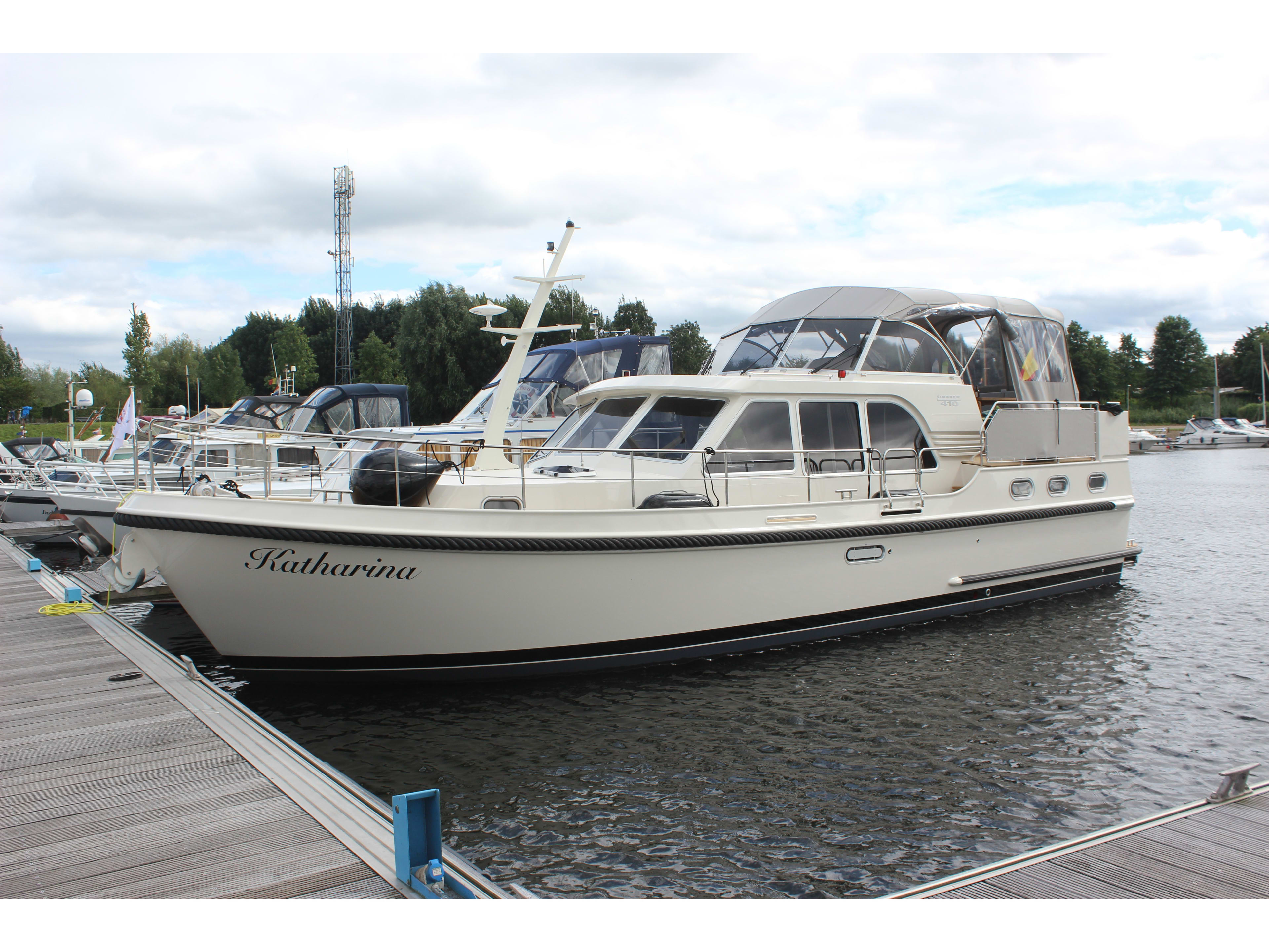 Katharina Linssen Grand Sturdy 40.9 AC moored at Kinrooi / Jachthaven De Spaanjerd
