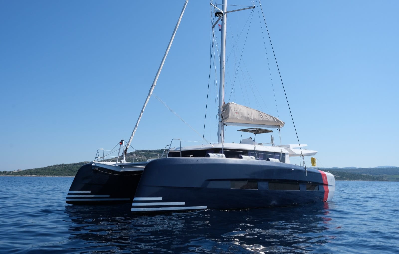 VAR Dufour Catamaran 48 moored at Primošten / Marina Kremik
