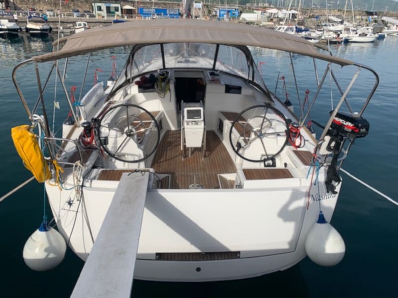 Nashira Sun Odyssey 449 moored at Salerno