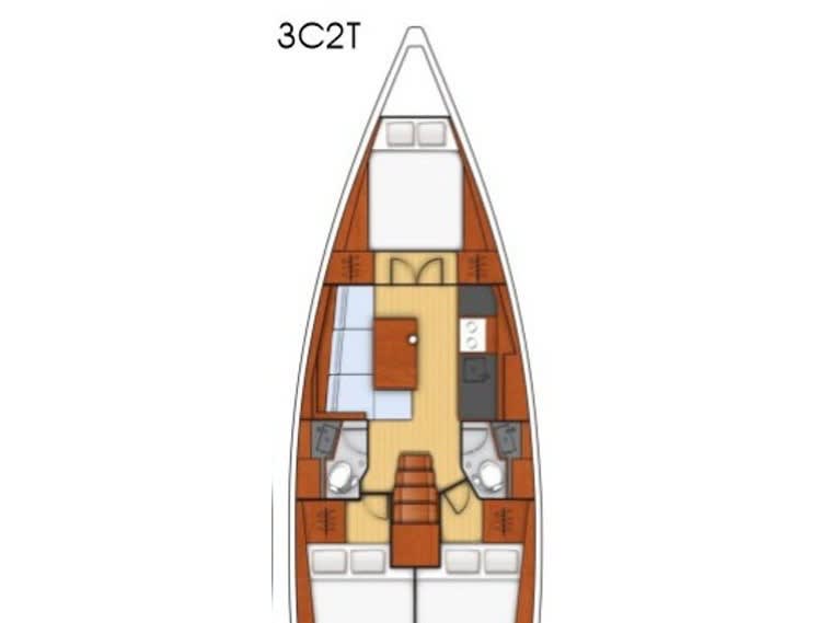 Follia Oceanis 38.1 vor Anker in Cannigione