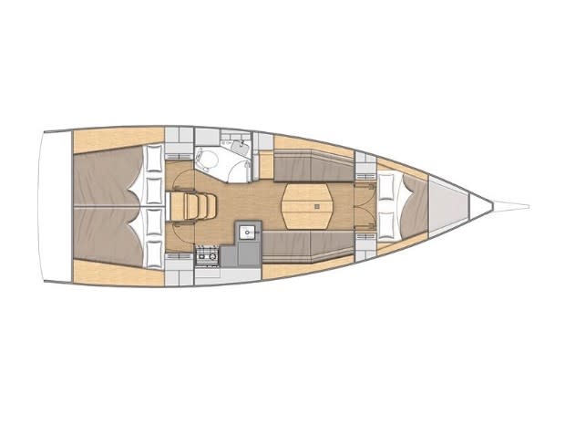 Delfino Oceanis 34.1 vor Anker in Salerno / Marina d'Arechi