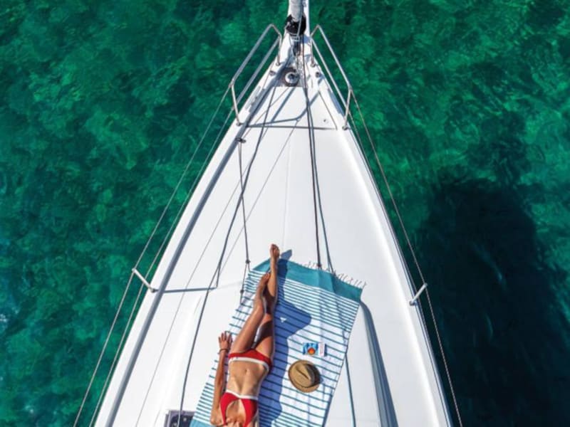 Chimera Sun Odyssey 410 vor Anker in Lefkada / D-Marin Marina Lefkas