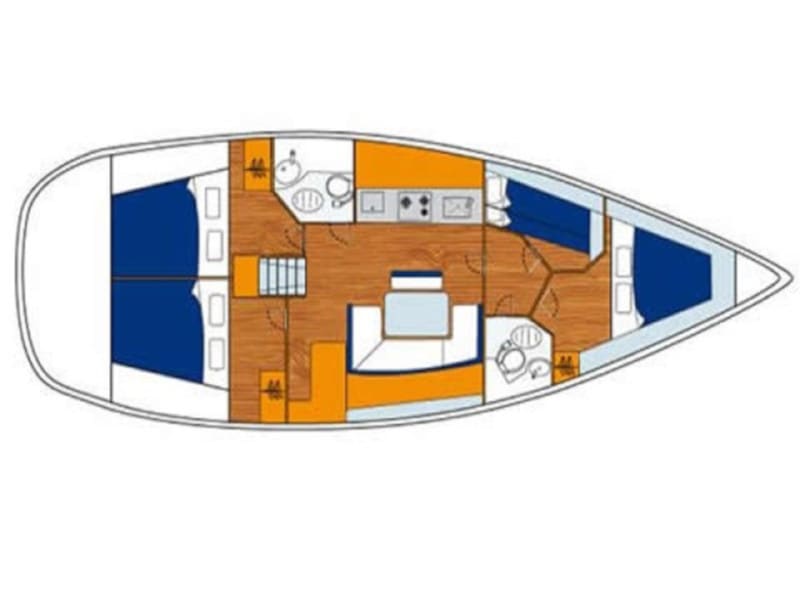 Zephyros Cyclades 43.4 vor Anker in Lefkada / D-Marin Marina Lefkas