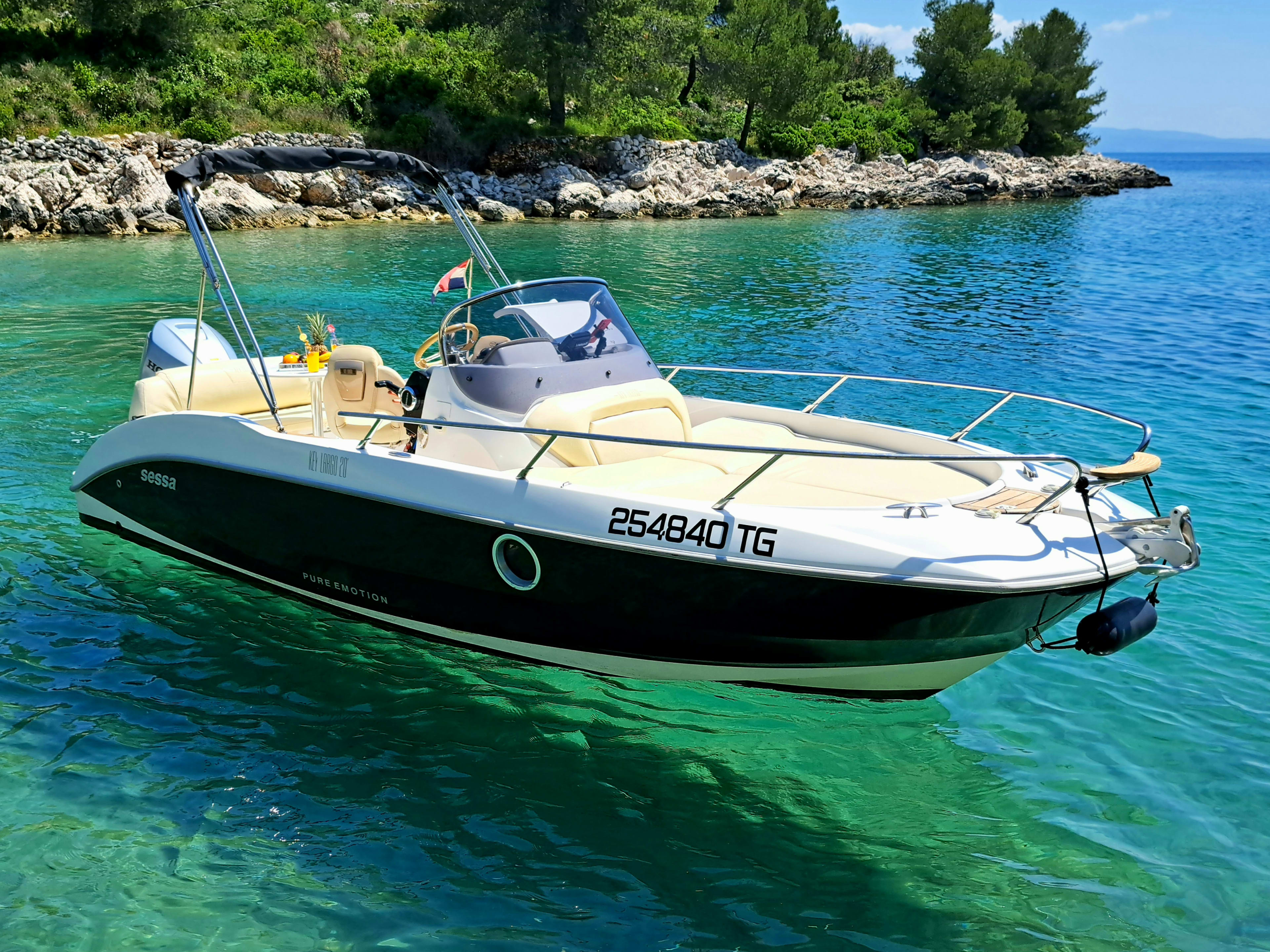 Dory Key Largo 24 moored at Trogir City Port