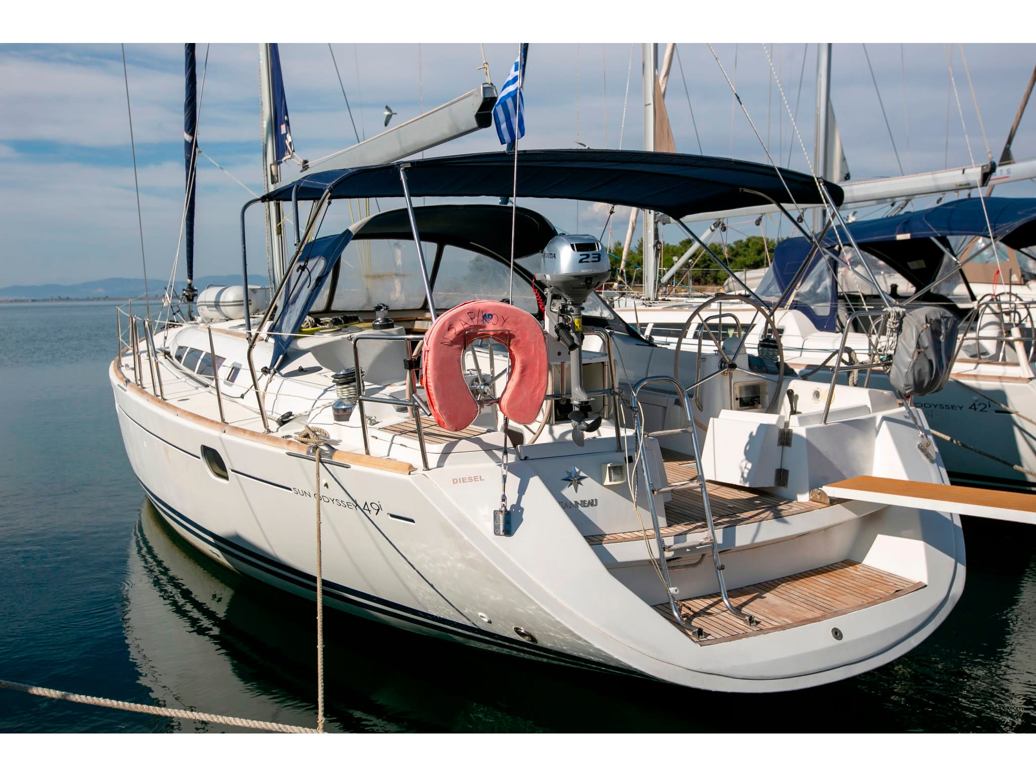Mimi Sun Odyssey 49i vor Anker in Keramoti - Kavala / Keramoti