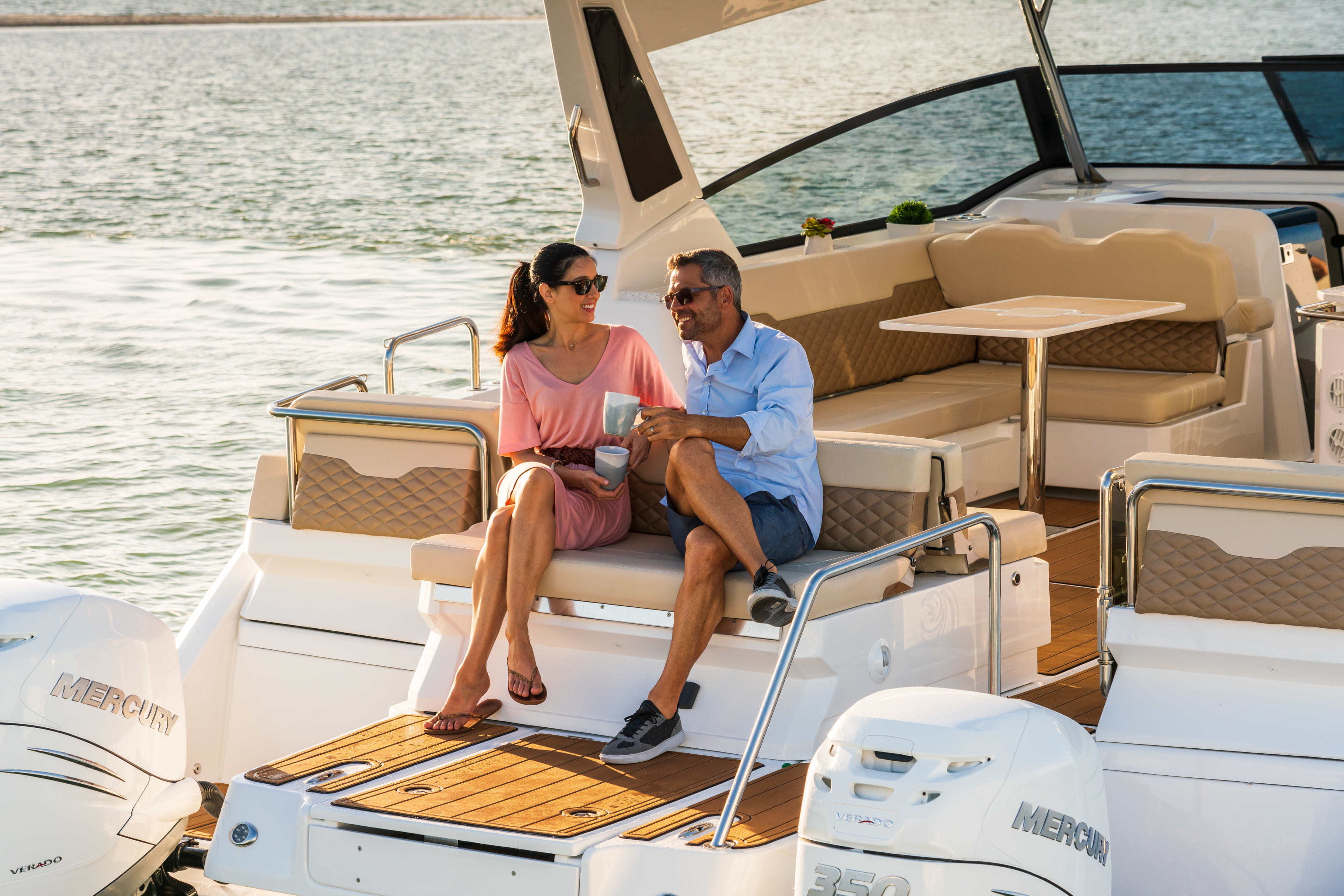 Joy Aquila 36 Sport moored at Cannigione