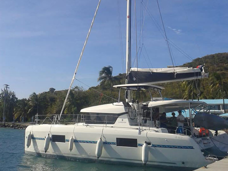 Tidre Lagoon 42 moored at Pointe-à-Pitre / Marina Bas-du-Fort
