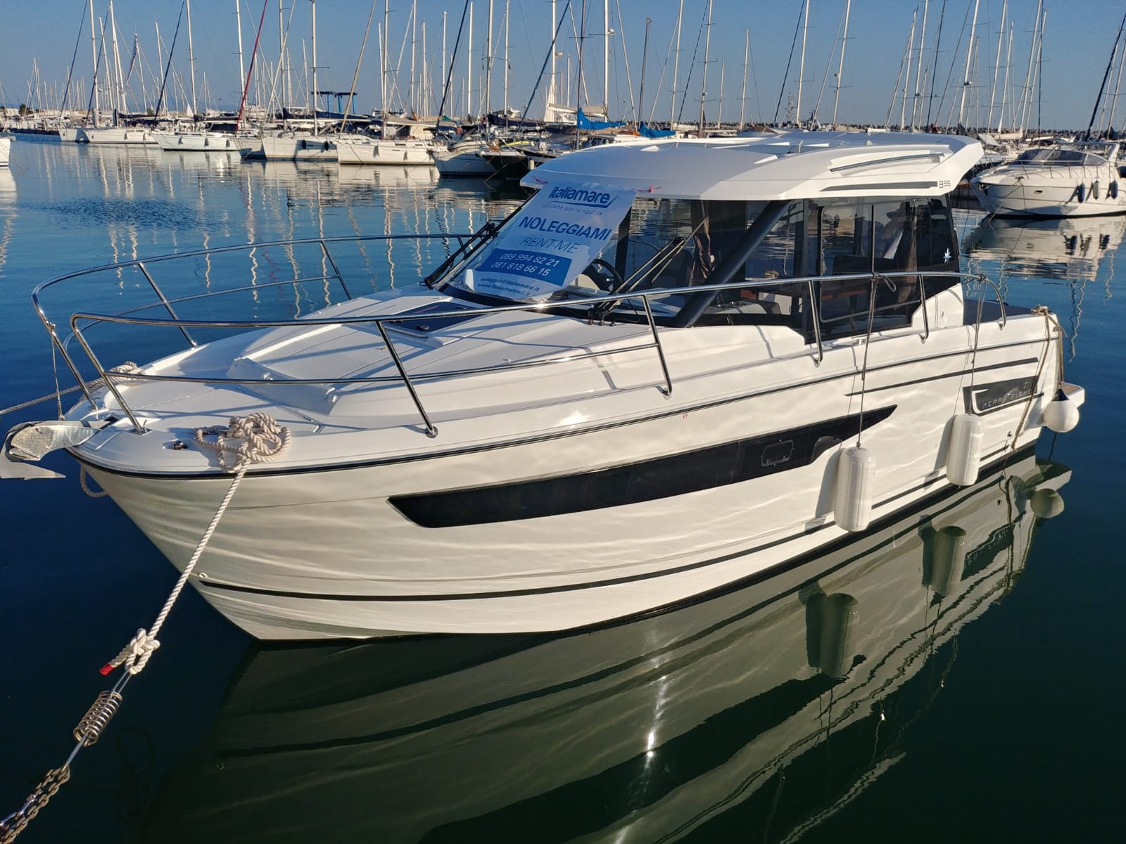 Gloria Merry Fisher 895 moored at Bacoli NA / Baia di Bacoli