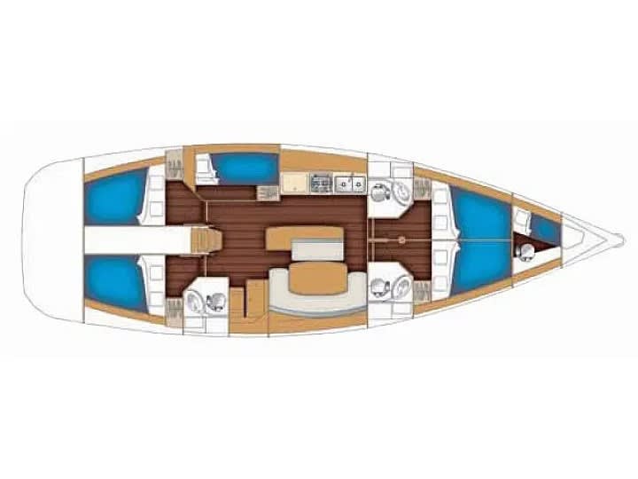 Cyclades 50.5 08 vor Anker in Athens / Alimos Marina
